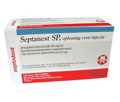 SEPTANEST SP 50 CARPULEN SEPTODONT