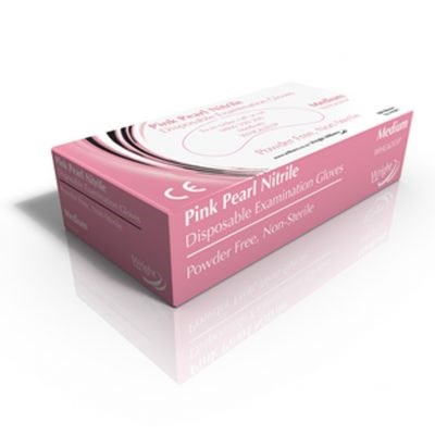 NITRILE PEARL PINK P/VRIJ XSMALL 100ST