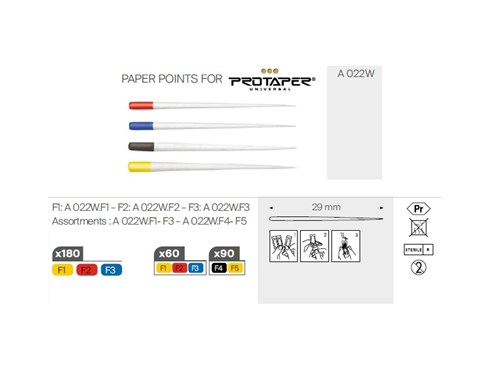 PAPER P PROTAPER GOLD F2 DENTSPLY 180ST
