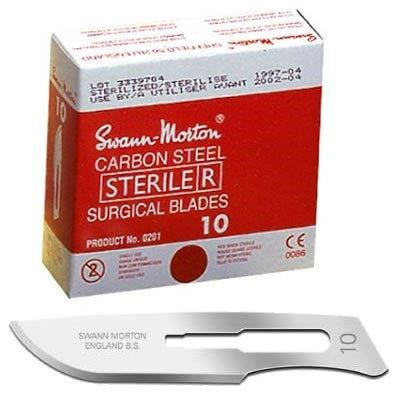 SCALPEL SWANN MORTON STERIEL NR 10 100ST