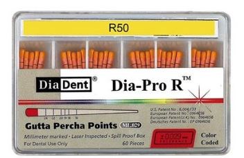 GUTTA PERCHA  DIADENT DIA-PRO GEEL R50 60ST
