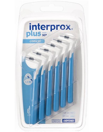 INTERPROX DENTAID PLUS BLAUW CONI 3-5MM 6ST