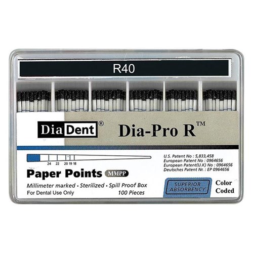 PAPER P DIADENT DIAPRO ZWART R40 100ST
