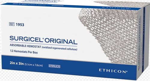 SURGICEL J&J 5CM X 7,5CM 10ST 1903B