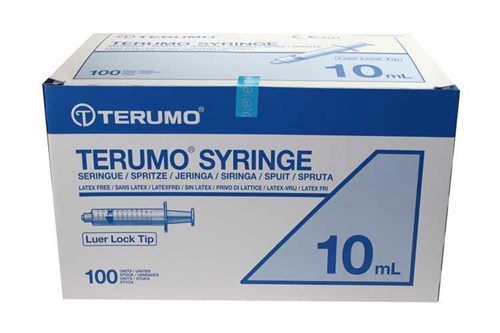 TERUMO LUER LOCK SPUITJES 10ML 100ST