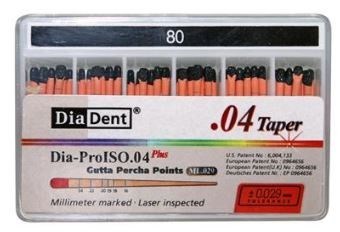 GUTTA PERCHA DIADENT COLOR CODED TAPER 04/80