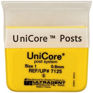 ULTRADENT UNICORE POST 1 GEEL 0,8MM 5ST 7125