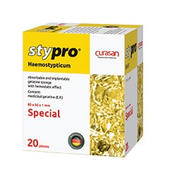 STYPRO GELATINE SPONGE 10X10X10CM 30ST ZIE 175767