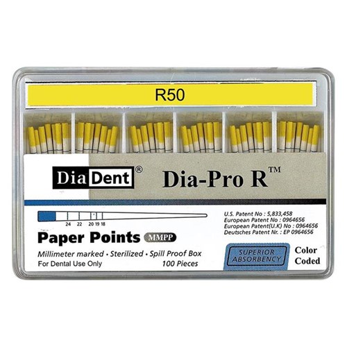 PAPER P DIADENT DIAPRO GEEL R50 100ST
