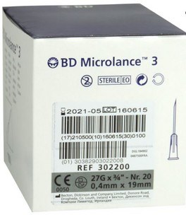 WAND BD LUOR-LOCK NLD 27G 3/4 0,4X19 100ST