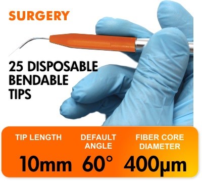 PICASSO AMD BENDABLE TIPS 400UM 60° 10MM 25ST