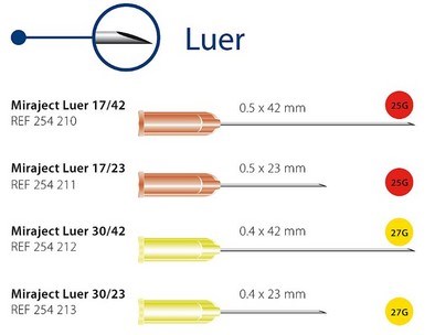 MIRAJECT LUER 30/23 0,4X23MM 27G 100ST 254213