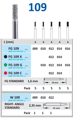 HORICO 109/009 FG DIAM STEEN 5ST (835-009)