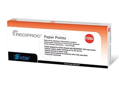 PAPER P VDW RECIPROC R50 GEEL 144ST 0216029050