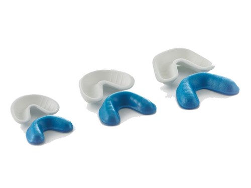 FLUOR TRAYS MEDICOM BLAUW/WIT MEDIUM 100ST NML
