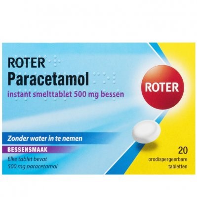 PARACETAMOL 500MG SMELT TABLET 20ST
