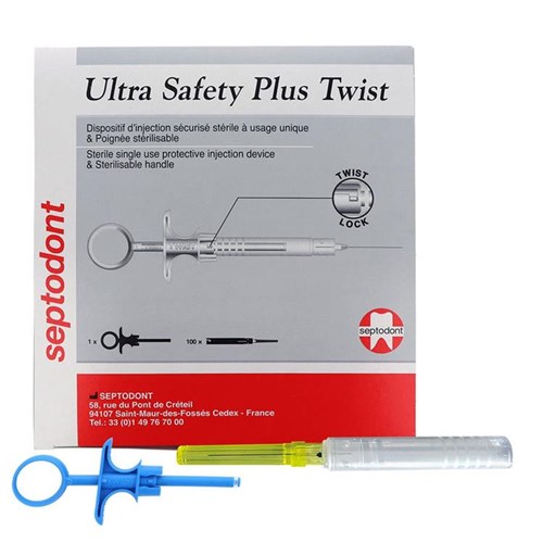 ULTRA SAFETY PLUS TWIST 27G 0,4X35 100ST+ HANDVAT GEEL