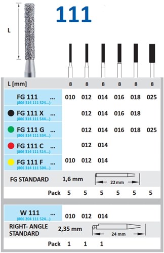 HORICO 111/012 FG DIAM STEEN 5ST (836-012)