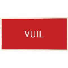 VERMELDING: VUIL ROOD 6,5CMX13CM