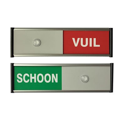 COMBIBORD SCHOON/VUIL GROEN/ROOD 10X3,1CM