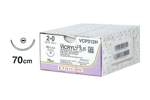 VICRYL PLUS 2-0 VCP312 H SH-1 22MM 70CM 36ST